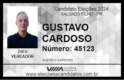 Candidato GUSTAVO CARDOSO 2024 - SALGADO FILHO - Eleições