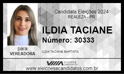 Candidato ILDIA TACIANE 2024 - REALEZA - Eleições