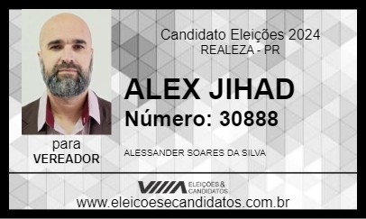 Candidato ALEX JIHAD 2024 - REALEZA - Eleições