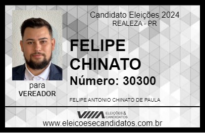 Candidato FELIPE CHINATO 2024 - REALEZA - Eleições