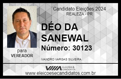 Candidato DÉO DA SANEWAL 2024 - REALEZA - Eleições