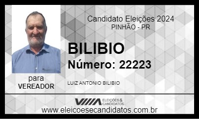 Candidato BILIBIO 2024 - PINHÃO - Eleições