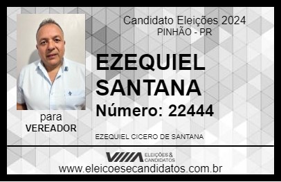 Candidato EZEQUIEL SANTANA 2024 - PINHÃO - Eleições