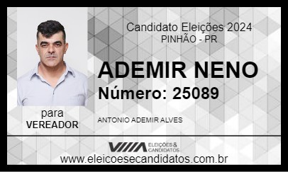 Candidato ADEMIR NENO 2024 - PINHÃO - Eleições