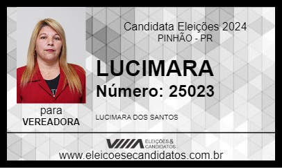 Candidato LUCIMARA 2024 - PINHÃO - Eleições