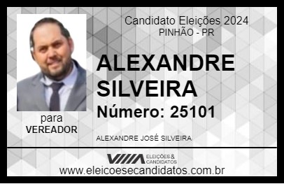 Candidato ALEXANDRE SILVEIRA 2024 - PINHÃO - Eleições