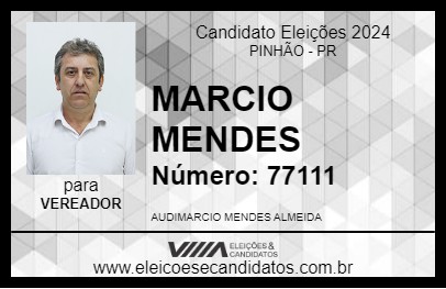 Candidato MARCIO MENDES 2024 - PINHÃO - Eleições