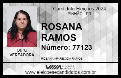 Candidato ROSANA RAMOS 2024 - PINHÃO - Eleições