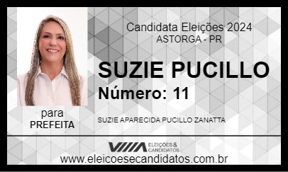 Candidato SUZIE PUCILLO 2024 - ASTORGA - Eleições