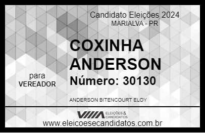 Candidato COXINHA ANDERSON 2024 - MARIALVA - Eleições