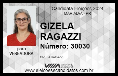 Candidato GIZELA RAGAZZI 2024 - MARIALVA - Eleições