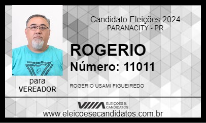 Candidato ROGERIO 2024 - PARANACITY - Eleições