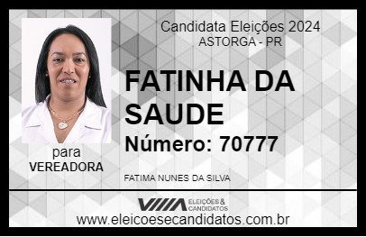 Candidato FATINHA DA SAUDE 2024 - ASTORGA - Eleições