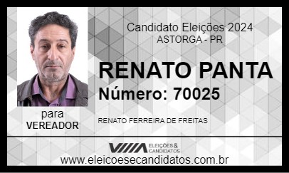 Candidato RENATO PANTA 2024 - ASTORGA - Eleições