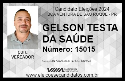 Candidato GELSON TESTA DA SAÚDE 2024 - BOA VENTURA DE SÃO ROQUE - Eleições