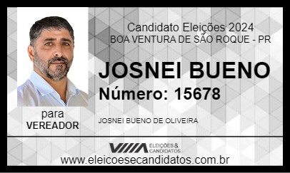 Candidato JOSNEI BUENO 2024 - BOA VENTURA DE SÃO ROQUE - Eleições