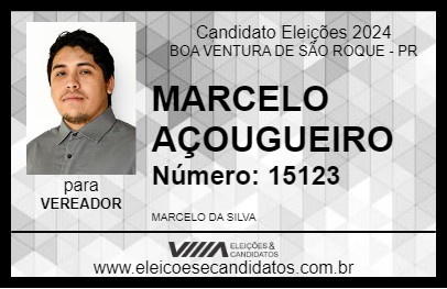 Candidato MARCELO AÇOUGUEIRO 2024 - BOA VENTURA DE SÃO ROQUE - Eleições