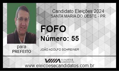 Candidato FOFO 2024 - SANTA MARIA DO OESTE - Eleições