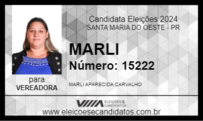 Candidato MARLI 2024 - SANTA MARIA DO OESTE - Eleições