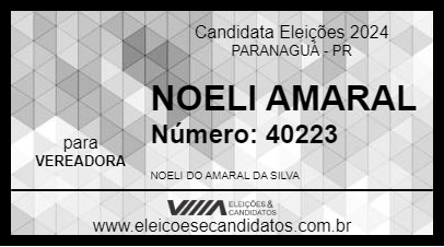 Candidato NOELI AMARAL 2024 - PARANAGUÁ - Eleições