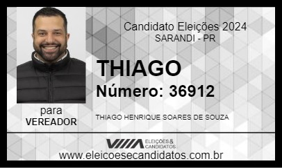 Candidato THIAGO 2024 - SARANDI - Eleições