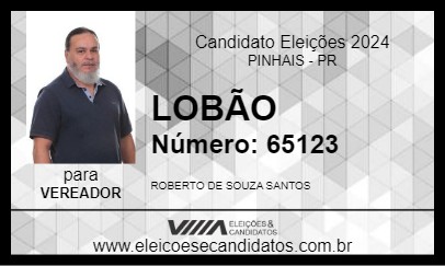 Candidato LOBÃO 2024 - PINHAIS - Eleições