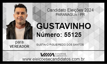 Candidato GUSTAVINHO 2024 - PARANAGUÁ - Eleições