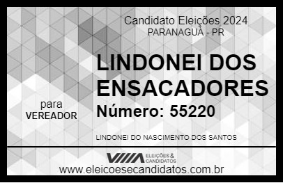 Candidato LINDONEI DOS ENSACADORES 2024 - PARANAGUÁ - Eleições