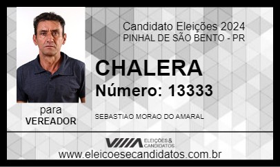 Candidato CHALERA 2024 - PINHAL DE SÃO BENTO - Eleições