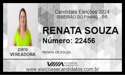 Candidato RENATA SOUZA 2024 - RIBEIRÃO DO PINHAL - Eleições