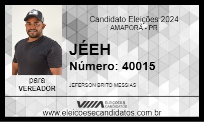 Candidato JÉEH 2024 - AMAPORÃ - Eleições