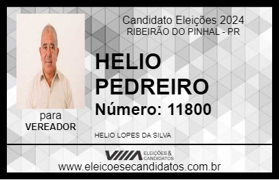 Candidato HELIO PEDREIRO 2024 - RIBEIRÃO DO PINHAL - Eleições