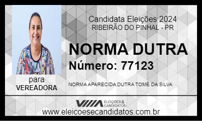 Candidato NORMA DUTRA 2024 - RIBEIRÃO DO PINHAL - Eleições