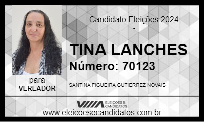 Candidato TINA LANCHES 2024 - AMAPORÃ - Eleições