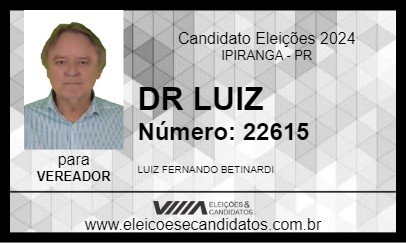 Candidato DR LUIZ 2024 - IPIRANGA - Eleições