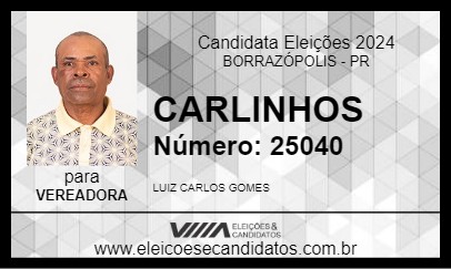 Candidato CARLINHOS 2024 - BORRAZÓPOLIS - Eleições