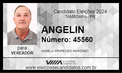 Candidato ANGELIN 2024 - TAMBOARA - Eleições