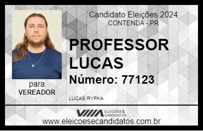 Candidato PROFESSOR LUCAS 2024 - CONTENDA - Eleições