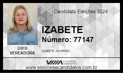 Candidato IZABETE 2024 - CONTENDA - Eleições