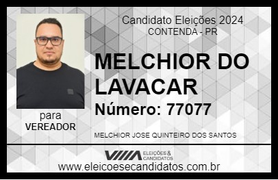 Candidato MELCHIOR DO LAVACAR 2024 - CONTENDA - Eleições