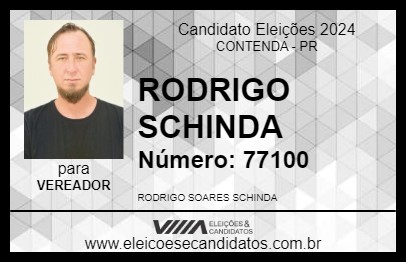 Candidato RODRIGO SCHINDA 2024 - CONTENDA - Eleições