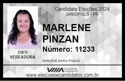 Candidato MARLENE PINZAN 2024 - JANIÓPOLIS - Eleições