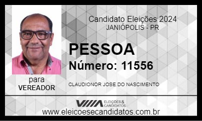 Candidato PESSOA 2024 - JANIÓPOLIS - Eleições