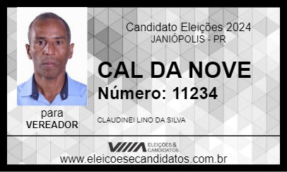 Candidato CAL DA NOVE 2024 - JANIÓPOLIS - Eleições