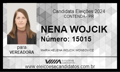 Candidato NENA WOJCIK 2024 - CONTENDA - Eleições