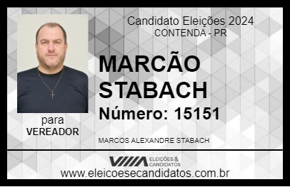 Candidato MARCÃO STABACH 2024 - CONTENDA - Eleições