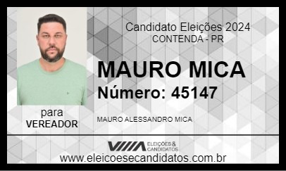 Candidato MAURO MICA 2024 - CONTENDA - Eleições