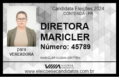 Candidato DIRETORA MARICLER 2024 - CONTENDA - Eleições