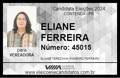 Candidato ELIANE FERREIRA 2024 - CONTENDA - Eleições