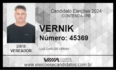 Candidato VERNIK 2024 - CONTENDA - Eleições